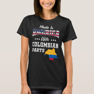 Camiseta Estados Unidos Partes Colombia Mapa Raíz de la ban