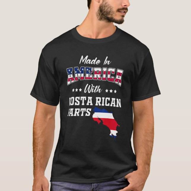 Camiseta Estados Unidos Partes Costa Rica Mapa Costa Rica B (Anverso)