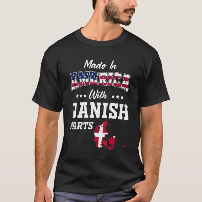 Camiseta Estados Unidos Partes Danesas Mapa de la bandera d (Anverso)
