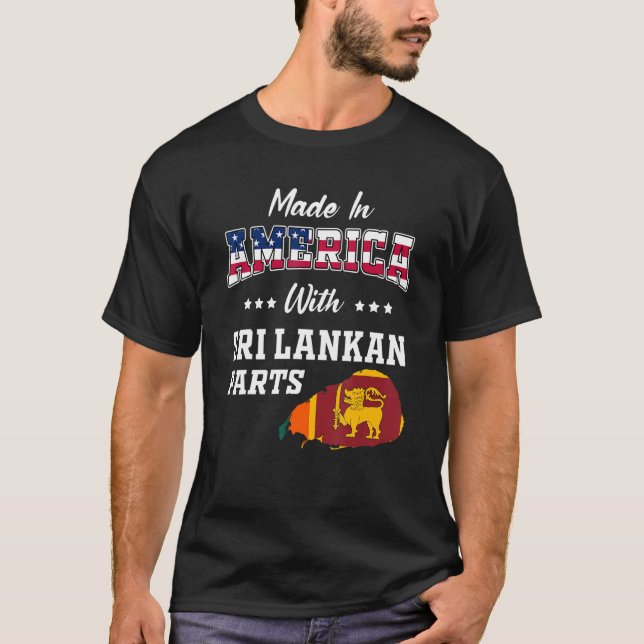 Camiseta Estados Unidos Partes de Sri Lanka mapa de Sri Lan (Anverso)