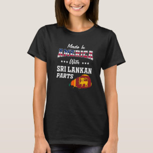 Camiseta Estados Unidos Partes de Sri Lanka mapa de Sri Lan