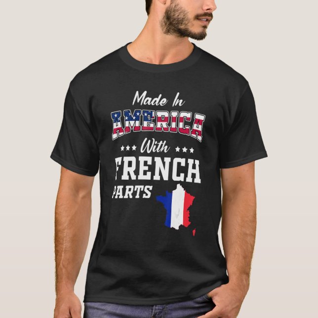 Camiseta Estados Unidos Partes Francesas Mapa Francia Mapa  (Anverso)