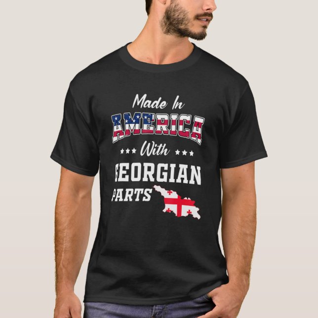 Camiseta Estados Unidos Partes Georgia Mapa bandera de Esta (Anverso)