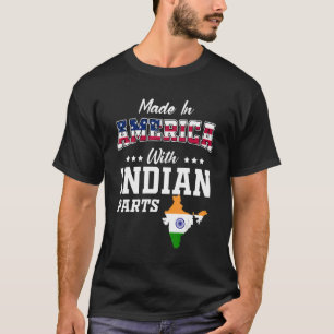 Camiseta Estados Unidos Partes Indias India Mapa Antecedent