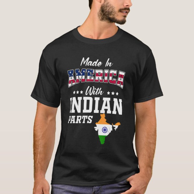 Camiseta Estados Unidos Partes Indias India Mapa Antecedent (Anverso)