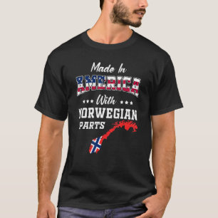 Camiseta Estados Unidos Partes Noruegas Mapa Noruega Bander