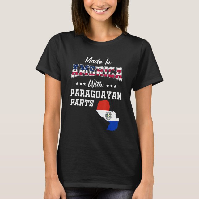 Camiseta Estados Unidos Partes Paraguay mapa Paraguay bande (Anverso)