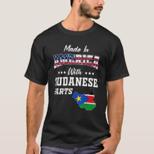 Camiseta Estados Unidos Partes sudanesas Sudán Mapa de la b