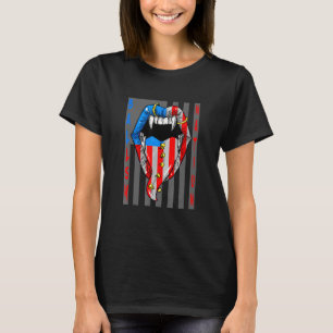 Camiseta Estados Unidos Patriótico Brave Ballsy Nation Mode