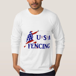 Camiseta Estados Unidos Patriótico Esgrima En Garde Deporte