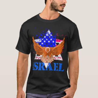 Camiseta Estados Unidos Patriótico Judío Ee.Uu. Bandera Isr