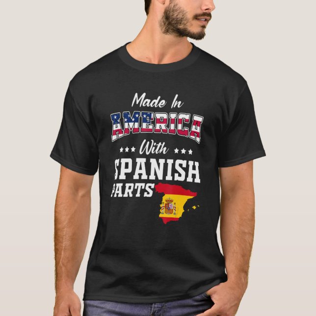 Camiseta Estados Unidos Piezas Españolas Mapa España Antece (Anverso)