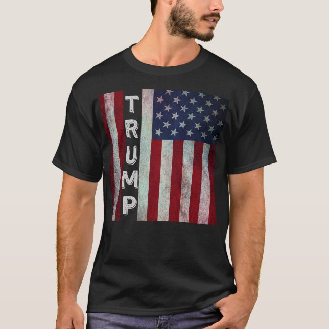 Camiseta Estados Unidos primero con Trump (Anverso)