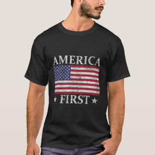 Camiseta Estados Unidos Primero Estados Unidos Bandera Esta