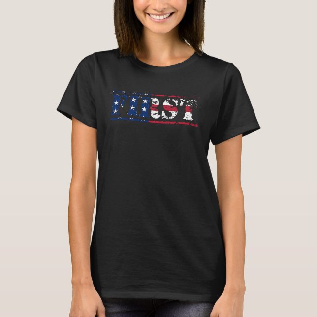 Camiseta Estados Unidos primero Patriótico Estados Unidos O (Anverso)