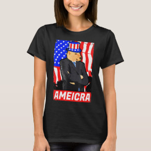 Camiseta Estados Unidos saluda a Shiba Dog Dank 4 De Julio 