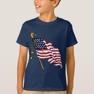 Camiseta Estados Unidos señalan el vintage por medio de un