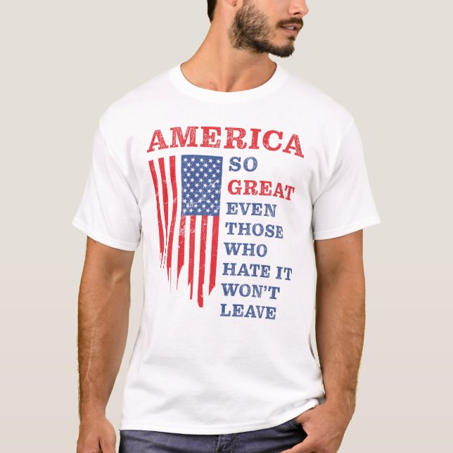 Camiseta Estados Unidos Tan Grande Incluso Los Que Lo Odian (Anverso)