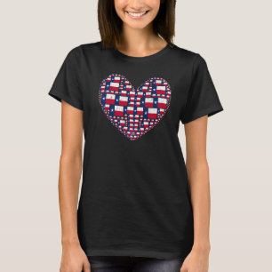 Camiseta Estados Unidos Texas Flag Heart Patriotic Texan