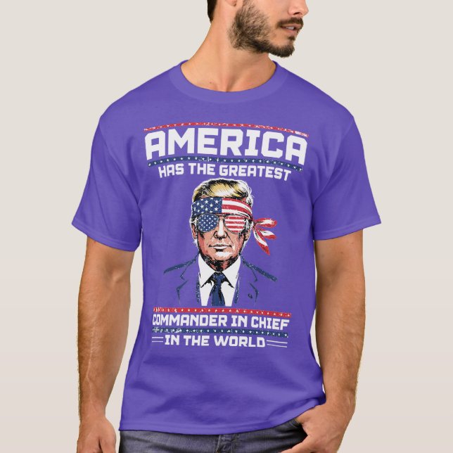 Camiseta Estados Unidos Tiene El Mayor Comandante En Jefe ( (Anverso)