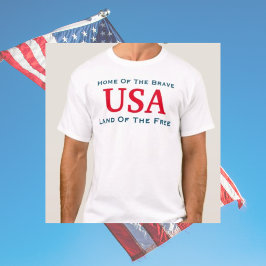 Camiseta Estados Unidos Valiente Y Libre Patriótico