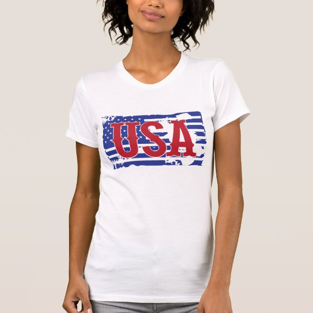 Camiseta Estados Unidos y bandera (Anverso)