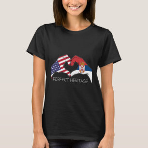 Camiseta Estados Unidos Y Serbia Herencia Perfecta Serbio E