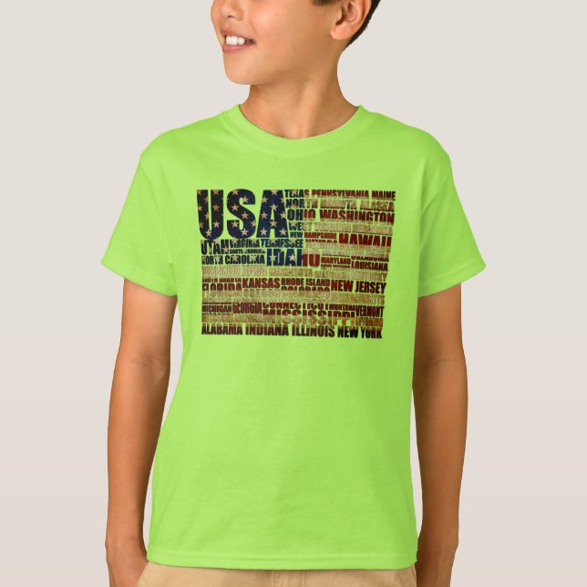 Camiseta Estados Unidos y sus estados federales en estrella (Anverso)