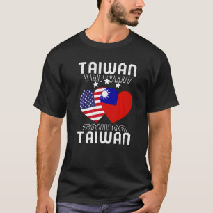 Camiseta Estados Unidos Y Taiwán Bandera Estadounidense Tai