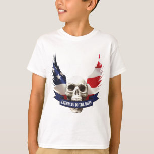 Camiseta Estadounidense al cráneo óseo
