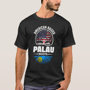 Camiseta Estadounidense alzado con raíces de Palau Palau Pa