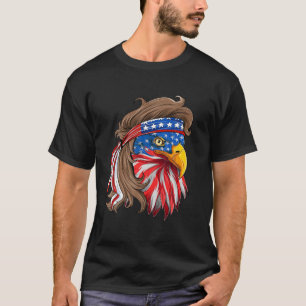 Camiseta Estadounidense Bald Eagle Mullet Funny Patriótico