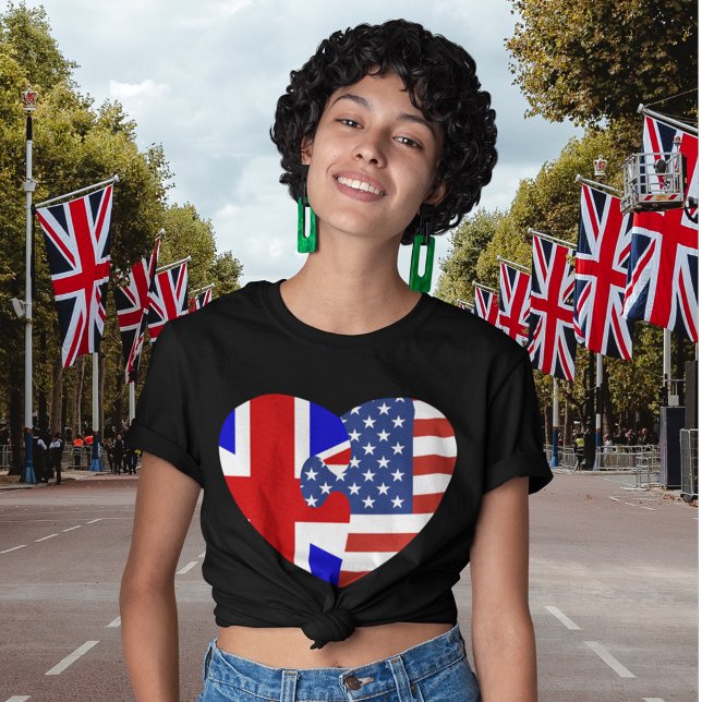 Camiseta Estadounidense Británico (British American T Shirt for Women)
