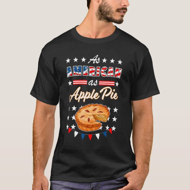 Camiseta Estadounidense Como Apple Pie Usa 4 De Julio Patri (Anverso)
