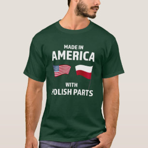 Camiseta Estadounidense con partes de ascendencia polaca am