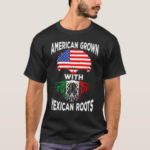 Camiseta Estadounidense con Patrimonio Mexicano De Raíces M