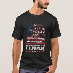 Camiseta Estadounidense con raíces fiyianas Patriótico Fiyi