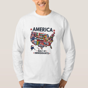 Camiseta Estadounidense construido por inmigrantes patriota