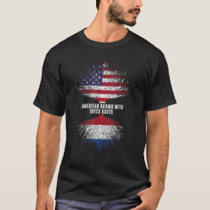 Camiseta Estadounidense Crecido Con Raíces Holandesas Bande