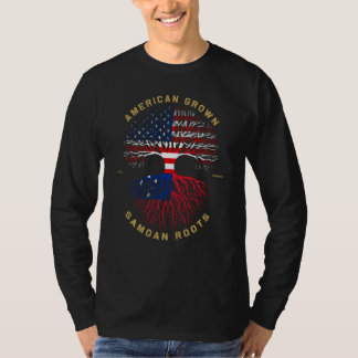 Camiseta Estadounidense Crecido Con Raíces Samoanas Árbol U