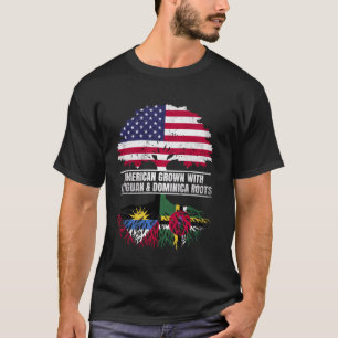Camiseta Estadounidense creció con bandera Patrimonio de la