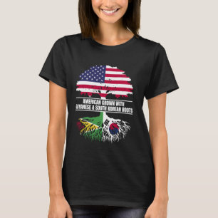 Camiseta Estadounidense creció con patrimonio de la bandera