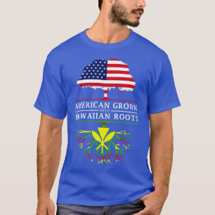 Camiseta Estadounidense creció con raíces nativas hawaianas