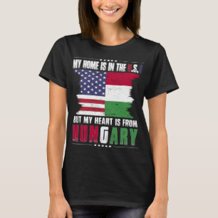 Camiseta Estadounidense creció húngaro estadounidense de Hu