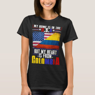 Camiseta Estadounidense creció patriota colombiano norteame