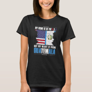 Camiseta Estadounidense creció patriota guatemalteco estado