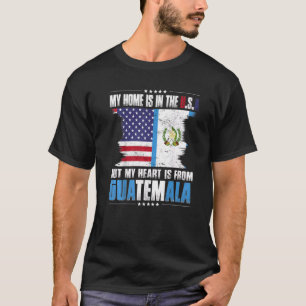 Camiseta Estadounidense creció patriota guatemalteco estado