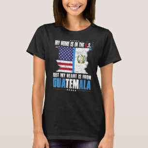 Camiseta Estadounidense creció patriota guatemalteco estado