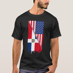 Camiseta Estadounidense Criado Con Rotos Dominicanos Con Ba