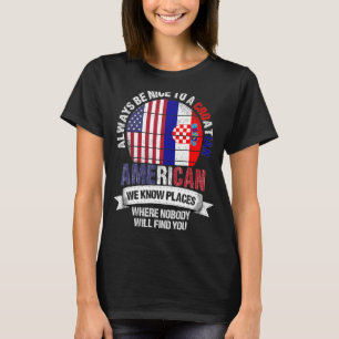 Camiseta Estadounidense croata conocemos lugares donde Croa